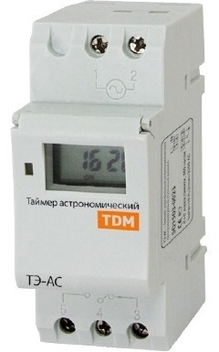 TDM ELECTRIC SQ1503-0023 Таймер электронный на din-рейку астрономический ТЭ-АС-1мин/24ч-8on/off-16А-DIN TDM